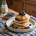 sourdough cottage cheese pancakes stack
