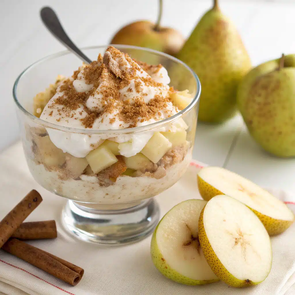 Spiced Pear Cottage Cheese Parfait