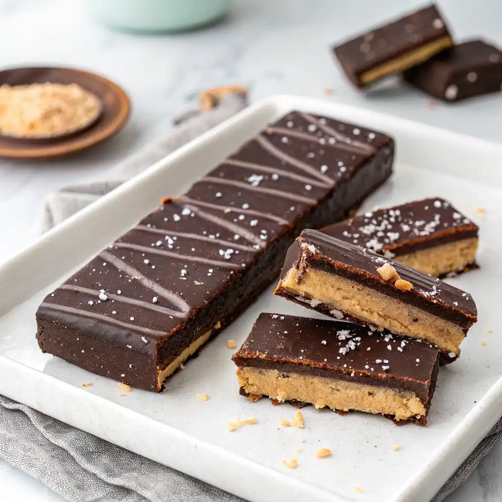 Salted Tahini Chocolate Protein Bars
