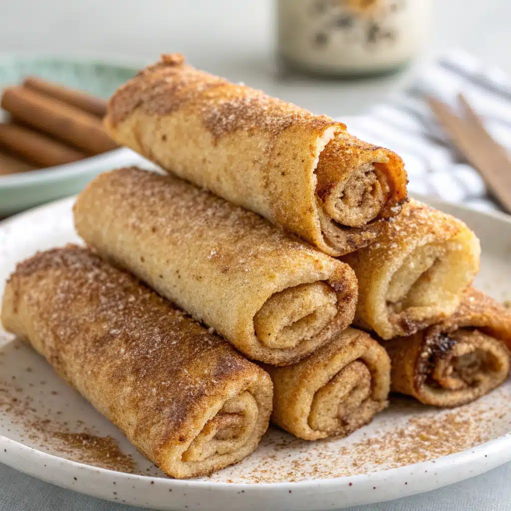 Air Fryer Cinnamon Sugar Tortilla Rolls