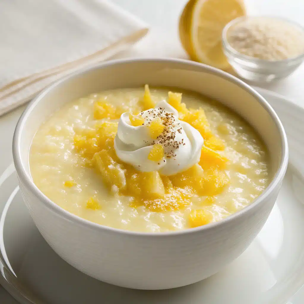 Lemon Cottage Cheese Pudding