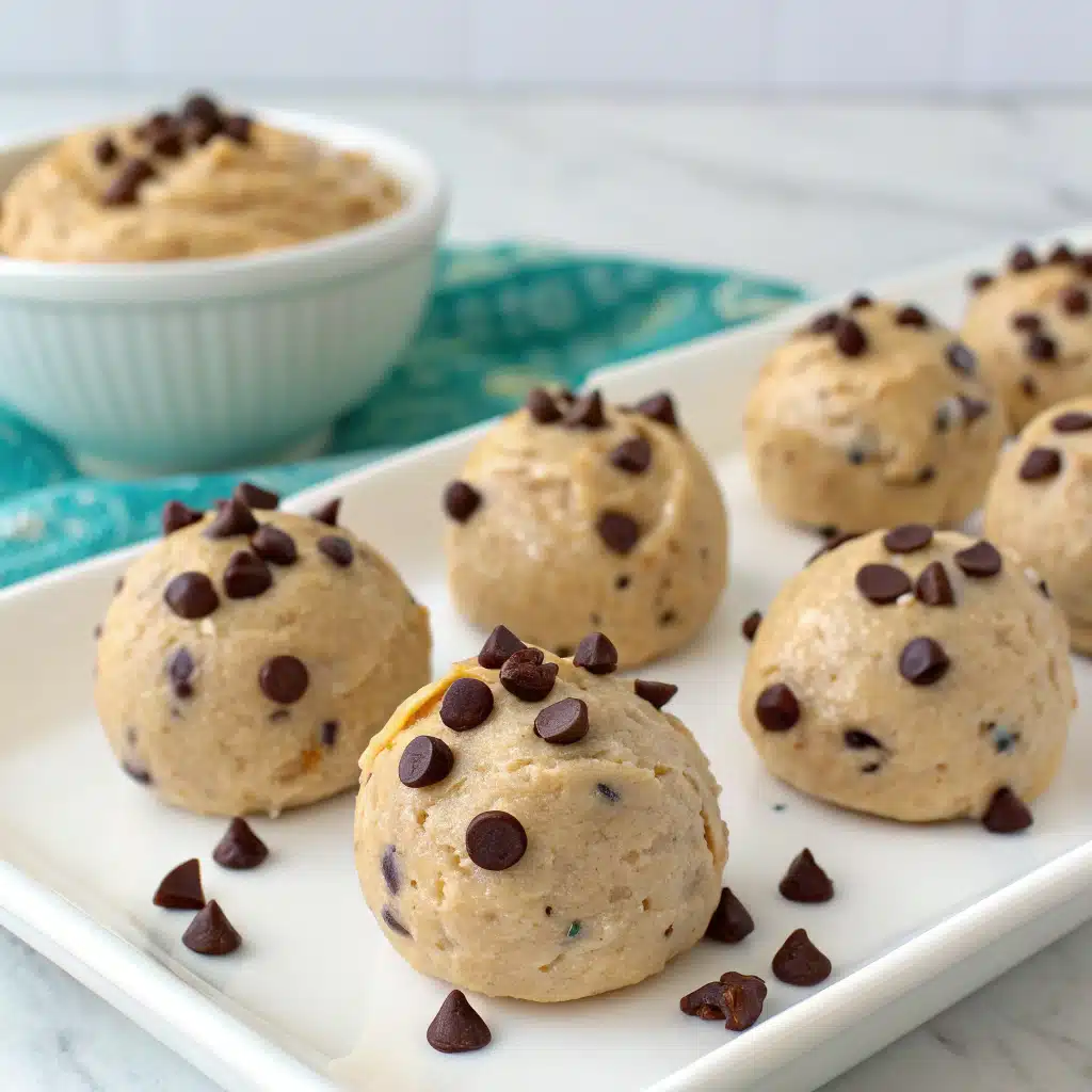 Frozen Greek Yogurt Peanut Butter Bites with Chocolate Chips
