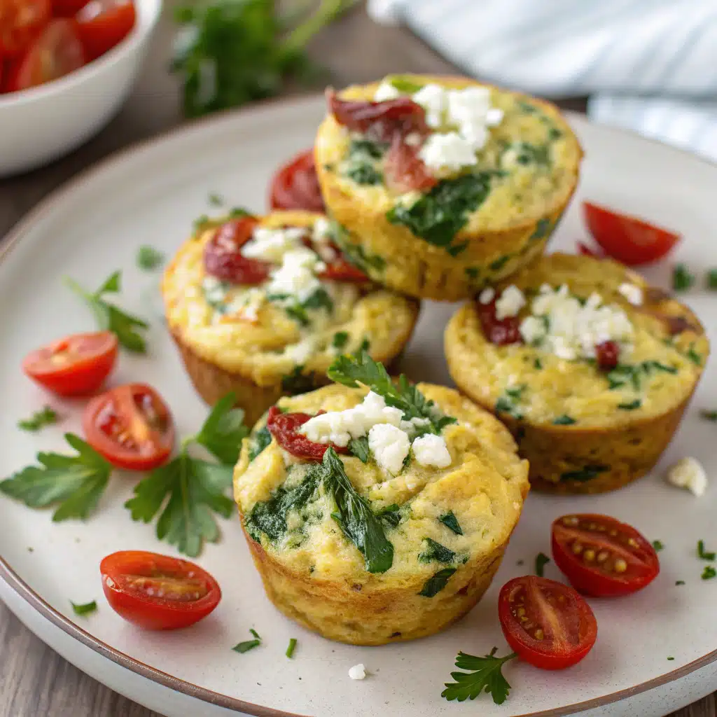 Amazing Spinach, Feta, and Sun-Dried Tomato Egg Muffins Delight