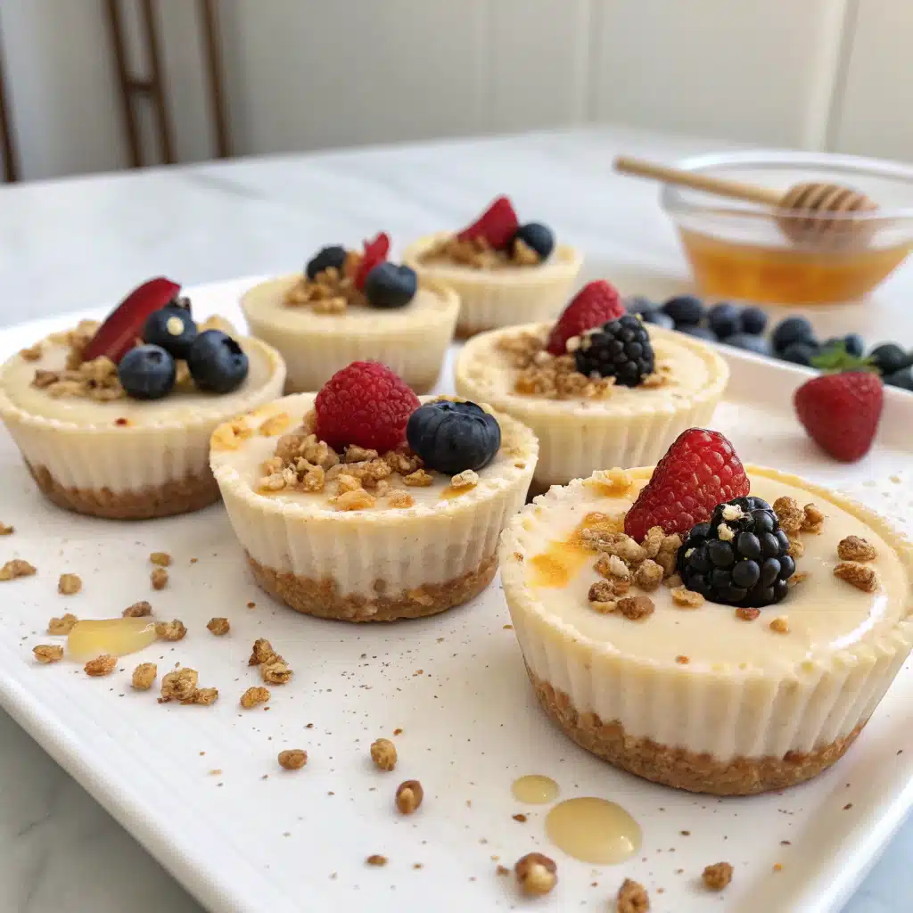 Peanut Butter Cottage Cheese Cheesecake Cups