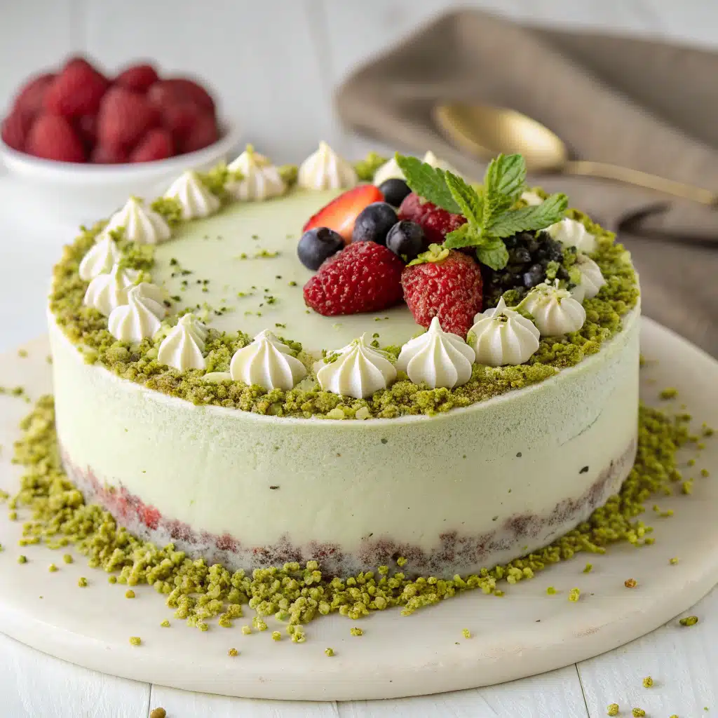 Elegant Pistachio Mascarpone Cake