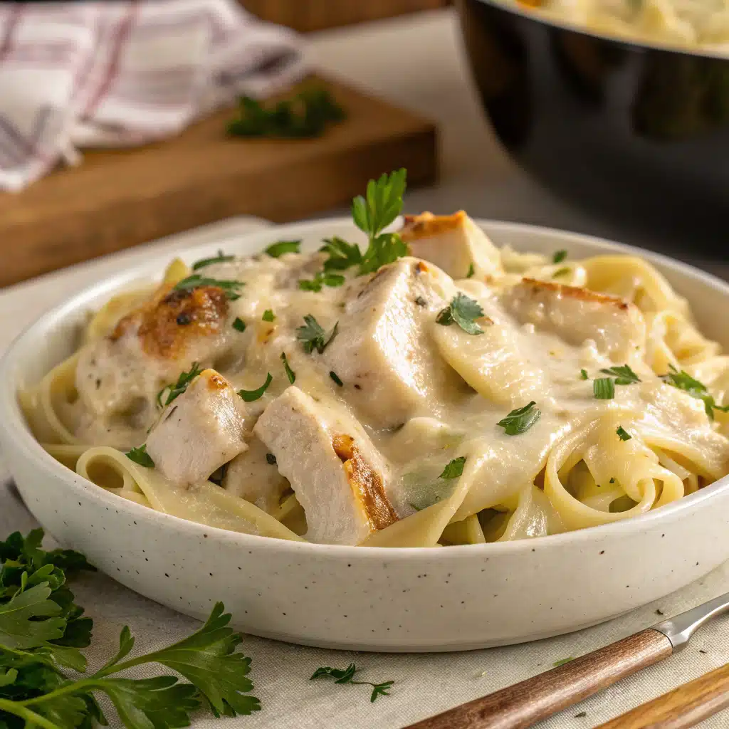 Chicken Alfredo Bake