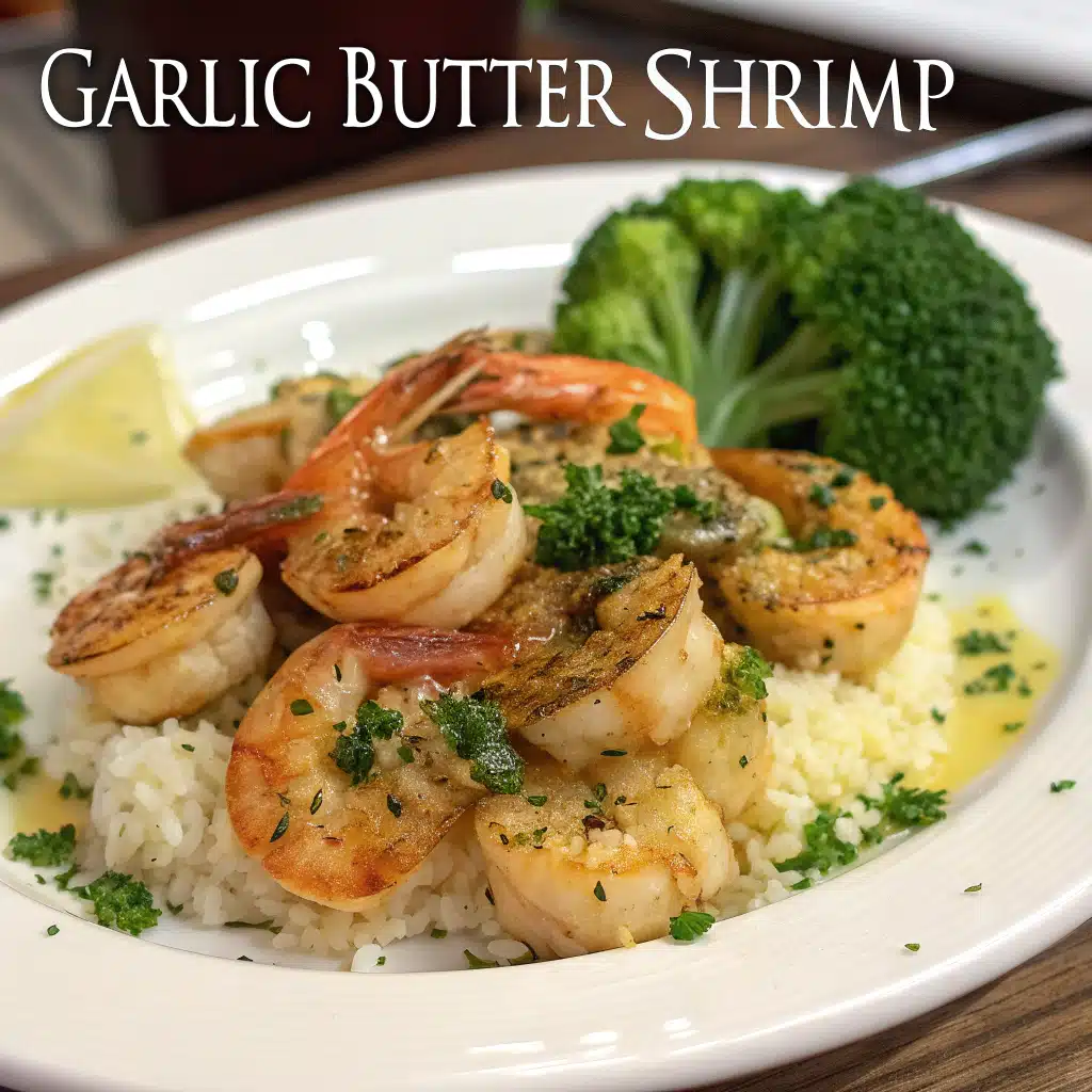 Garlic Butter Shrimp dinner