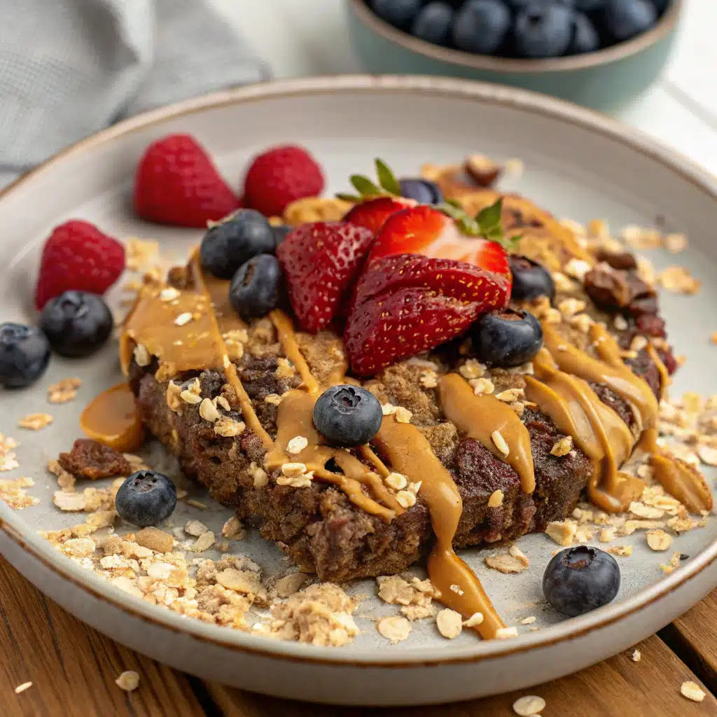 Peanut Butter & Chocolate Baked Oats